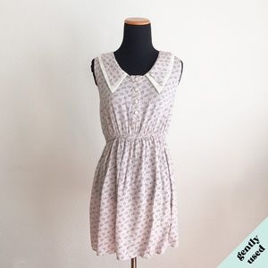 Cute Lilac Purple Collared Bunny Dress